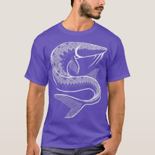 T-shirt Poisson d'esturgeon blanc