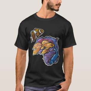 T-shirt Poisson doré, Poisson combattant demi-lune, Poisso