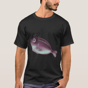 T-shirt Poisson Drôle Avec Des Cils Fantaisie