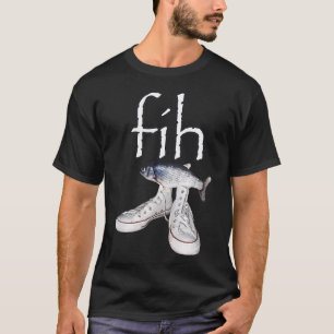 T-shirt Poisson drôle de poisson portant des chaussures Hu