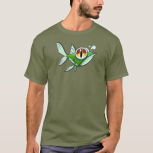 T-shirt POISSON EN COLÈRE avec ŒIL ROUGE par Jeff Willis A