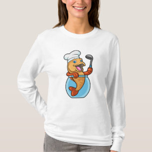 T-shirt Poisson en verre comme cuire avec cuillère à soupe