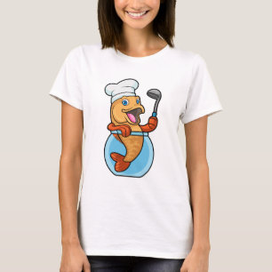 T-shirt Poisson en verre comme cuire avec cuillère à soupe