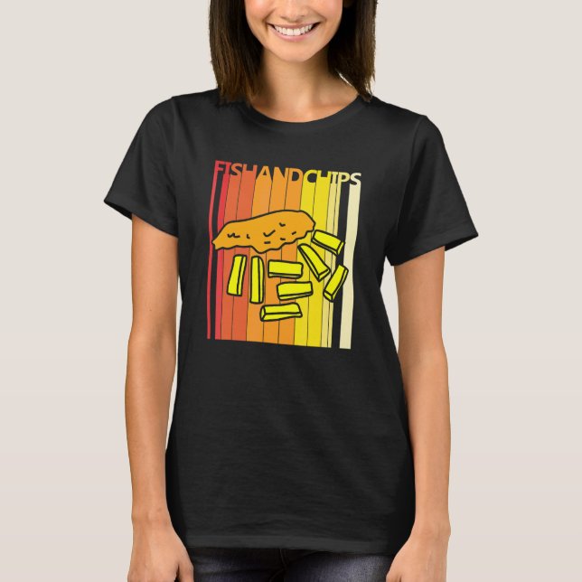 T-shirt Poisson et frites (Devant)