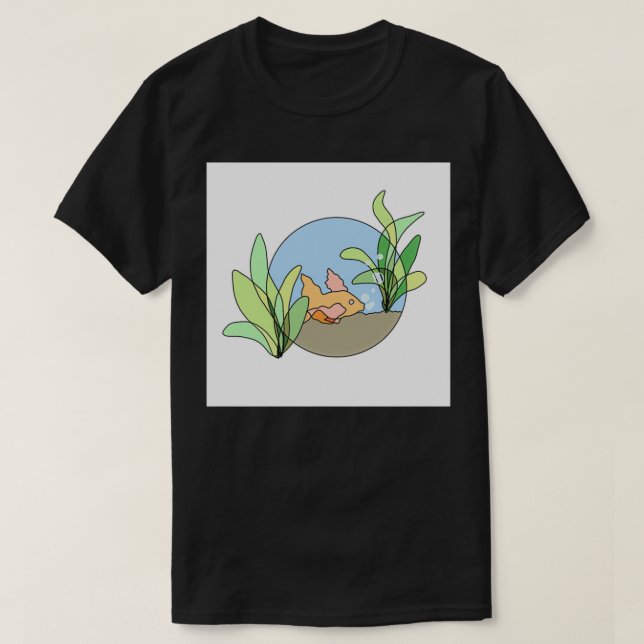 T-shirt Poisson et plante (Design devant)