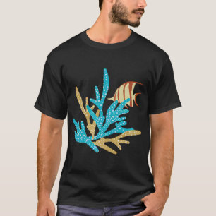 T-shirt poisson et récif