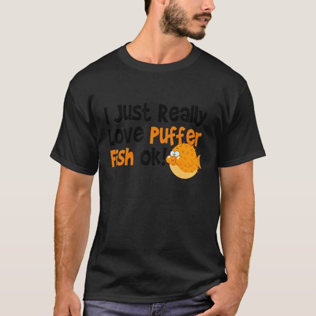 T-shirt Poisson Fou J'Aime Vraiment Le Poisson Feu (Devant)