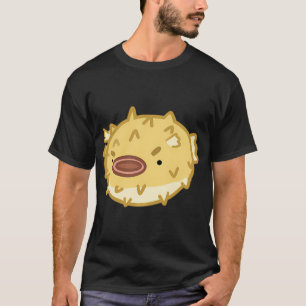 T-shirt Poisson-globe en colère - jaune