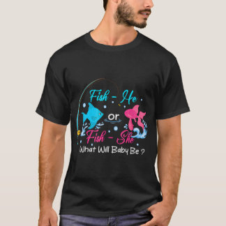 T-shirt Poisson Il Ou Poisson Elle Sexe Révéler Partie Fou