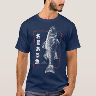 T-shirt Poisson japonais traditionnel Kanji poisson animal