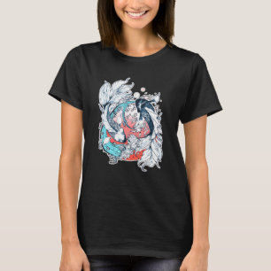 T-shirt Poisson japonais Yin Yang Koi