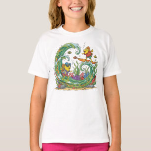 T-shirt Poisson Jaune Amusant de Surf Parti de Plage Tropi