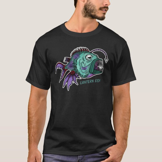 T-shirt Poisson Lanterne Couleur Homme (Devant)