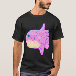 T-shirt Poisson-Lune de l'Océan Funfetti — Illustration Nu