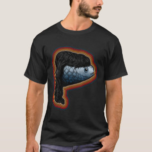 T-shirt Poisson Mullet Avec Mullet Pêche Drôle
