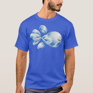 T-shirt Poisson Origami bleu