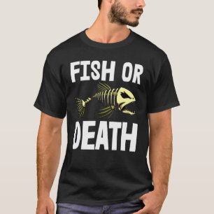 T-shirt Poisson Ou Mort S Squelette Poisson Os Tee - shirt
