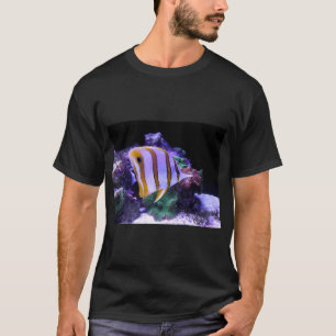 T-shirt Poisson-papillon jaune et blanc
