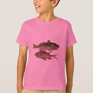 T-shirt Poisson Perche rouge Art pêcheur
