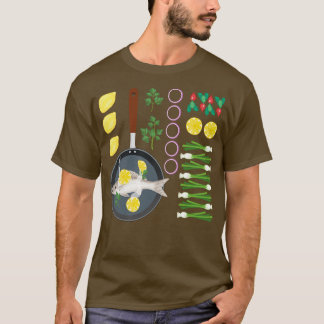 T-shirt Poisson plat