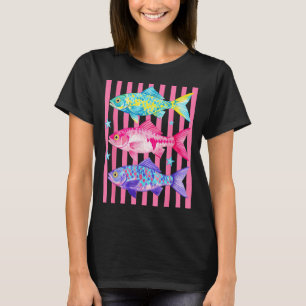 T-shirt Poisson Prépa Éd Retro Voyage Été Plage