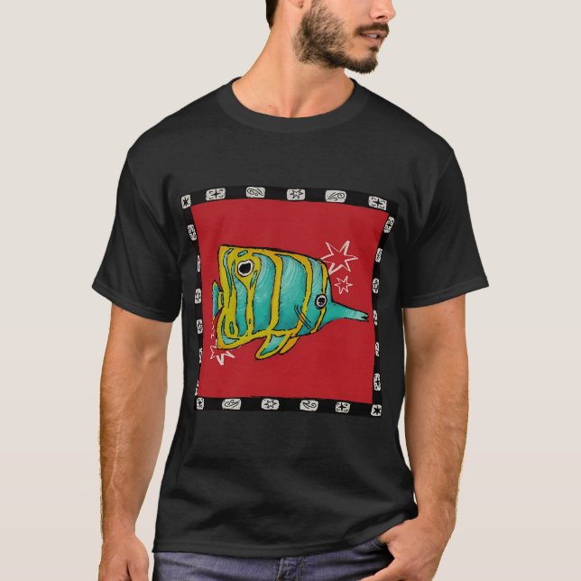 T-shirt Poisson psychédélique (Devant)