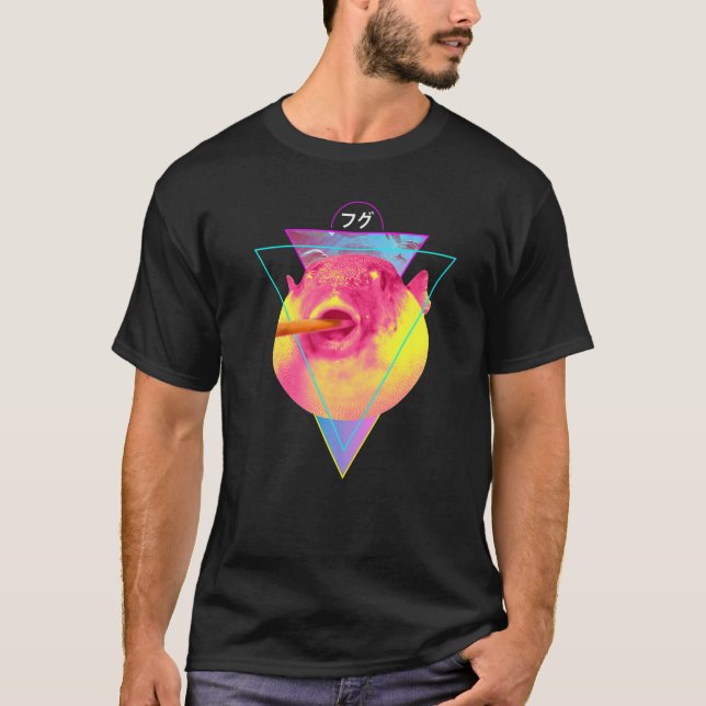 T-shirt Poisson-Pufferfish Manger Carotte Mème Poisson-Feu (Devant)