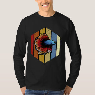 T-shirt Poisson Retro Vintage coloré Vieux Angler Angl