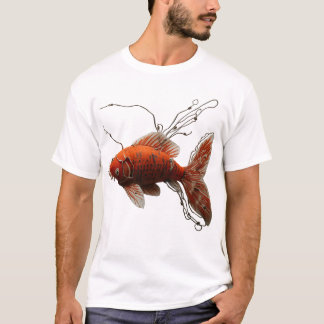 T-shirt "Poisson Rouge Abstrait" Tee Graphique Artistique 