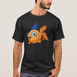 T-shirt Poisson rouge avec nageoire de requin - pêche moti