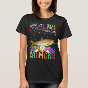 T-shirt Poisson saumon Juste Une Fille Qui Aime Saumon