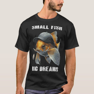 T-shirt Poisson Sportif avec Casquette de Baseball Jouant