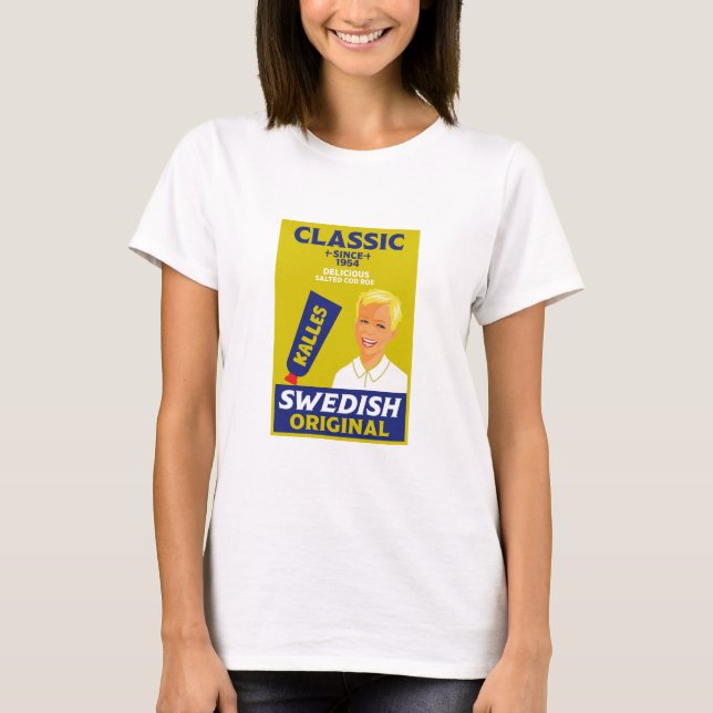 T-shirt Poisson suédois smörgåskaviar Kaviar (Devant)