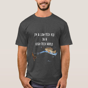 T-shirt poisson sur le pôle de pêche avec une citation amu
