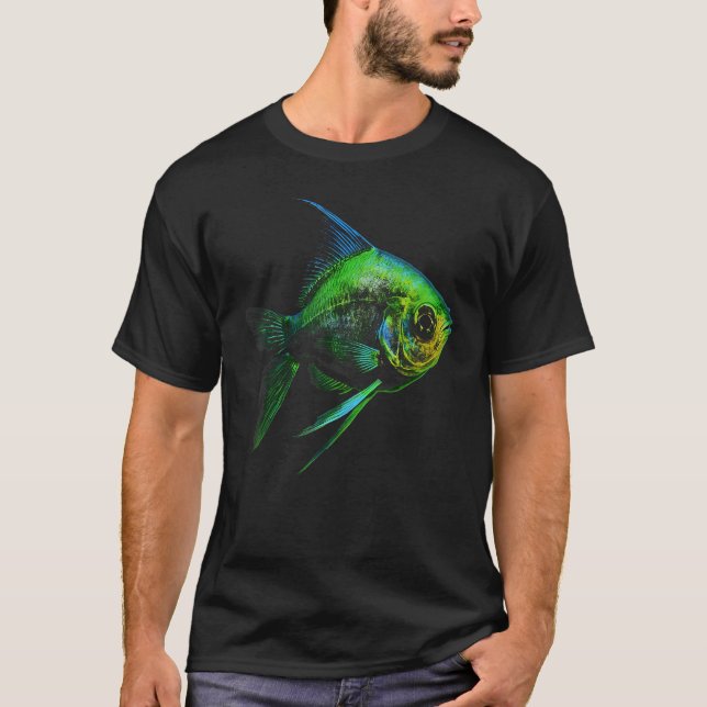 T-shirt Poisson Tetra néon vert Tee - shirts graphiques po (Devant)