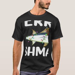 T-shirt Poisson Thon Lumières de Noël Chapeau Renne Poiss