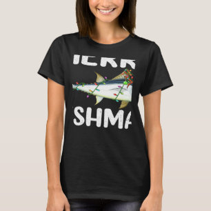T-shirt Poisson Thon Lumières de Noël Chapeau Renne Poisso