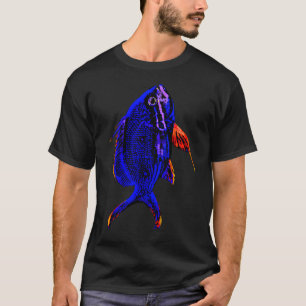 T-shirt Poisson Tropical Bleu
