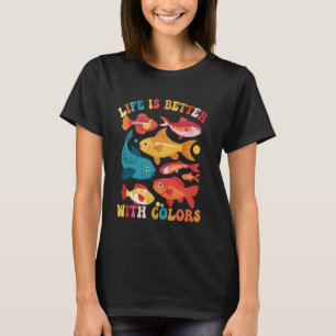 T-shirt Poisson tropical de récif de poisson-clairon d'aqu