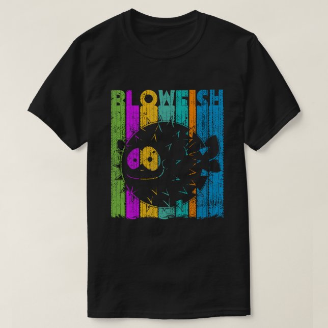 T-shirt Poisson vintage rétro  (Design devant)