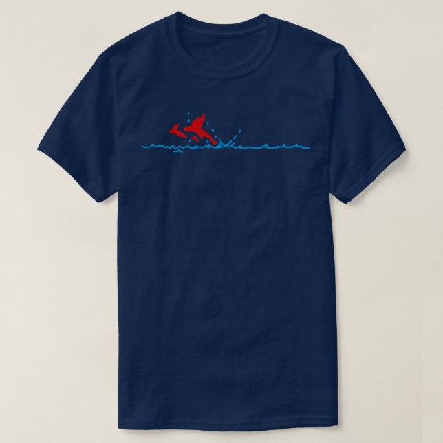 T-shirt poisson volant (2c) 1 (Design devant)