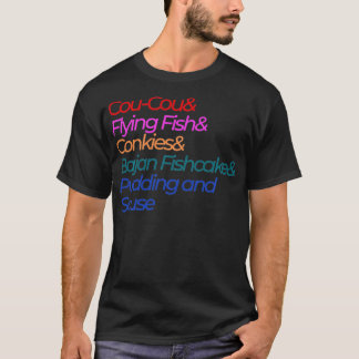 T-shirt Poisson Volant Bajan Alimentation Iconique Barbade
