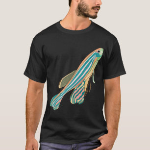 T-shirt Poisson zèbre Rétro Zebrafish Lumineux