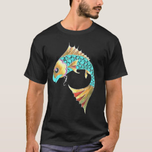 T-shirt Poissons de carpe de Koi - symbole pour la bonne