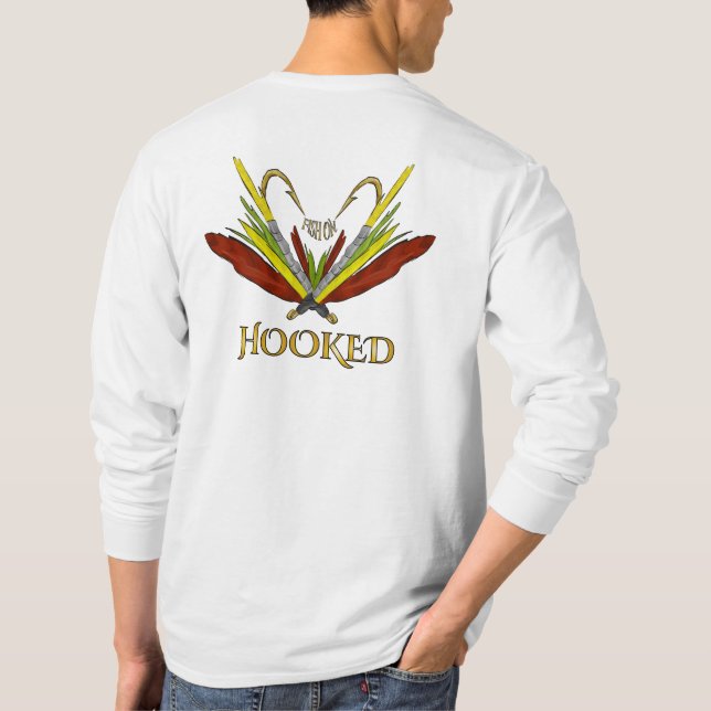 T-shirt POISSONS de chemise de pêche de mouche DESSUS (Dos)