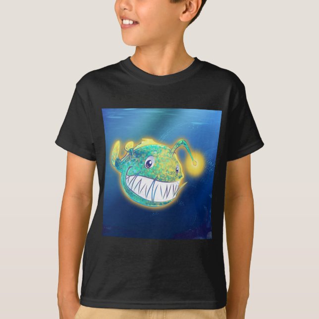 T-shirt Poissons de pêcheur à  la ligne mignons (Devant)