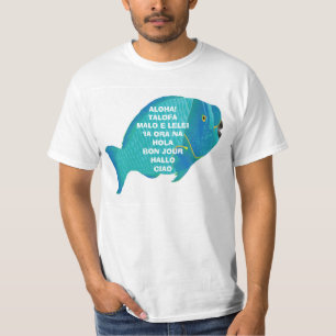 T-shirt Poissons de perroquet d'Hawaï Aloha