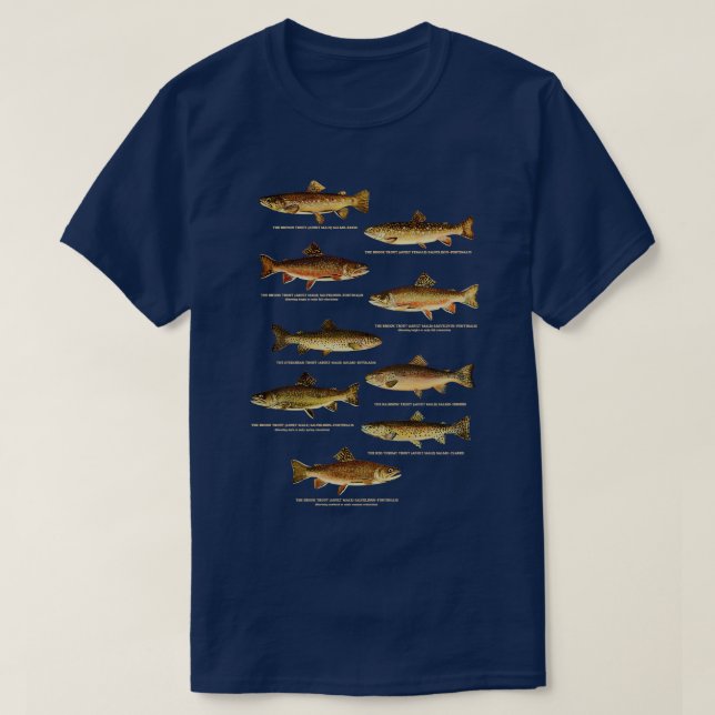 T-shirt Poissons de truite de Pennsylvanie (Design devant)
