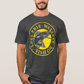 T-shirt Poissons De Walleye Du Lac Érié Sur