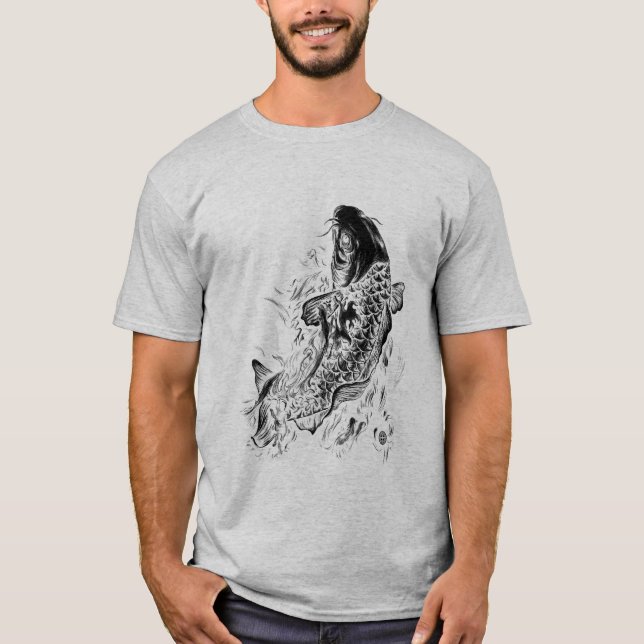 T-shirt Poissons noirs de Koi (Devant)